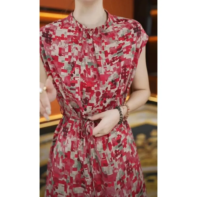 새로운 기질의 플로럴 여름 패셔너블하고 다재다능한 프린트 여성 드레스