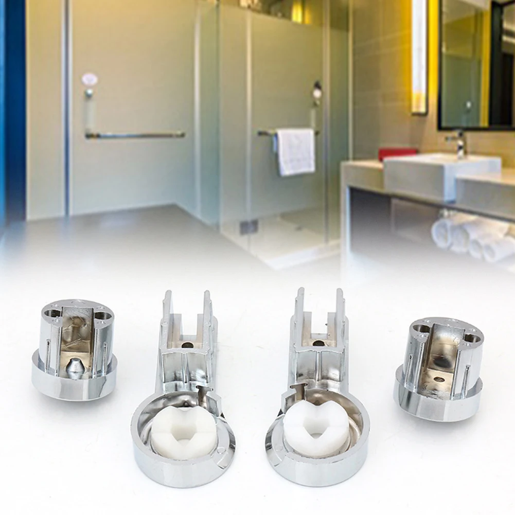 

1 комплект кронштейнов для петель для ванны, петли для экрана для душа, держатели насадок для душа 6 мм, кронштейны для стеклянных дверей для душевой двери, настенная часть ABS