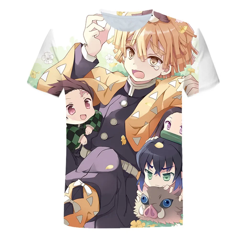 

Summer Fashion Animation Demon Slayer 3D T Shirt Kids Japanese Anime Casual T-Shirt Boy Girl Unisex Clothes Oversized Tshirt Top