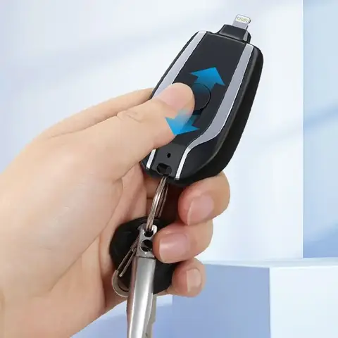 미니 보조베터리 열쇠 고리 1500mAh Type-C 휴대용 키체인 충전기 Iphone Xiaomi HUAWEI Powerbank 용 외부 예비 배터리 팩