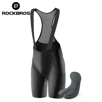 ROCKBROS Cycling Bib Shorts Classic Men&#x27;s Bicycle Pants Ciclismo Bike Shorts Pockets Outdoor Breathable Reflective Tights Shorts