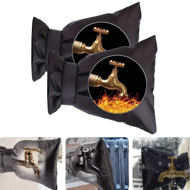 

2/4 шт. зимний уличный чехол для крана, водонепроницаемые защитные носки для садового крана с защитой от замерзания, многоразовый защитный чехол для крана