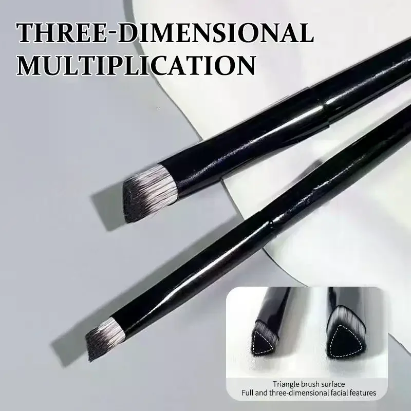 Pincel profissional para base, cabeça triangular, pincel para base líquida, sombra, corretivo, ferramentas de beleza para maquiagem facial feminina