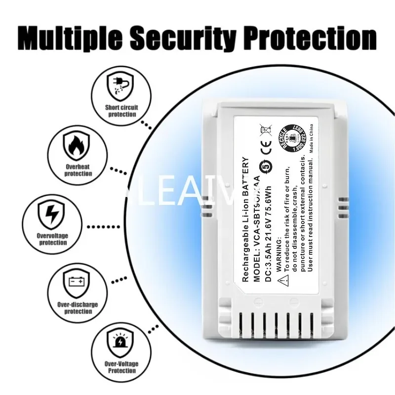 Baterai penyedot debu DJ96-00221A, VCA-SBT90, VCA-SBT90E untuk Samsung Jet 75, Jet 90, Jet75, Jet90, VS70, VS9000, VS20T7532T1