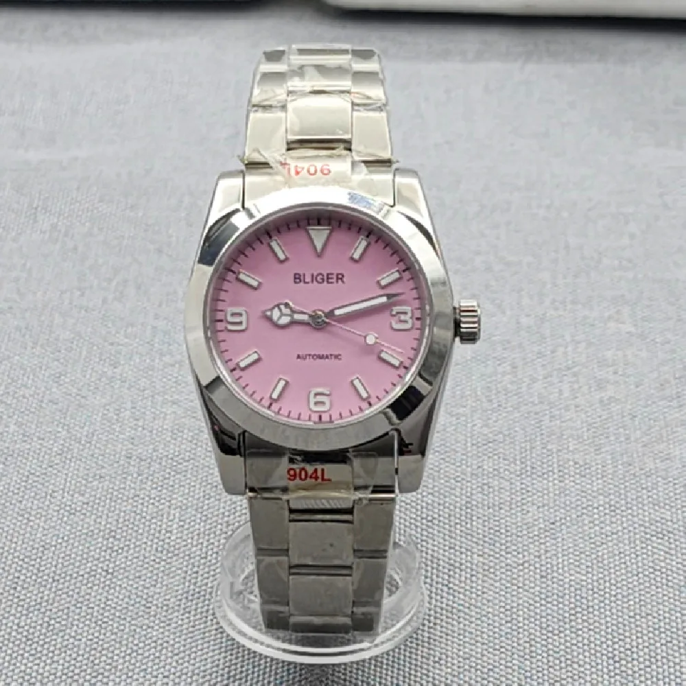 

36mm 39mm 369 Text Dial Sapphire Glass Middle Polished Strap Stainless Steel Watch Japan NH35 Movement