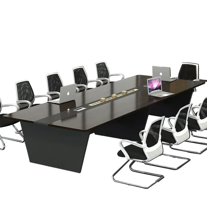 

Hot Sale Office Room Modern Large Meeting Table With Chair 6/8/10 Person Wooden Conference Table