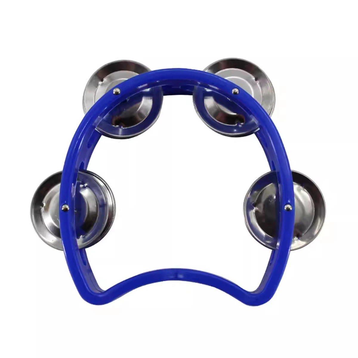 Metal Bells Hand Held Tambourine Musical InstrumentToy Yellow Blue Diameter 10cm High 10cm Percussion Rattle Ball Metal Bells