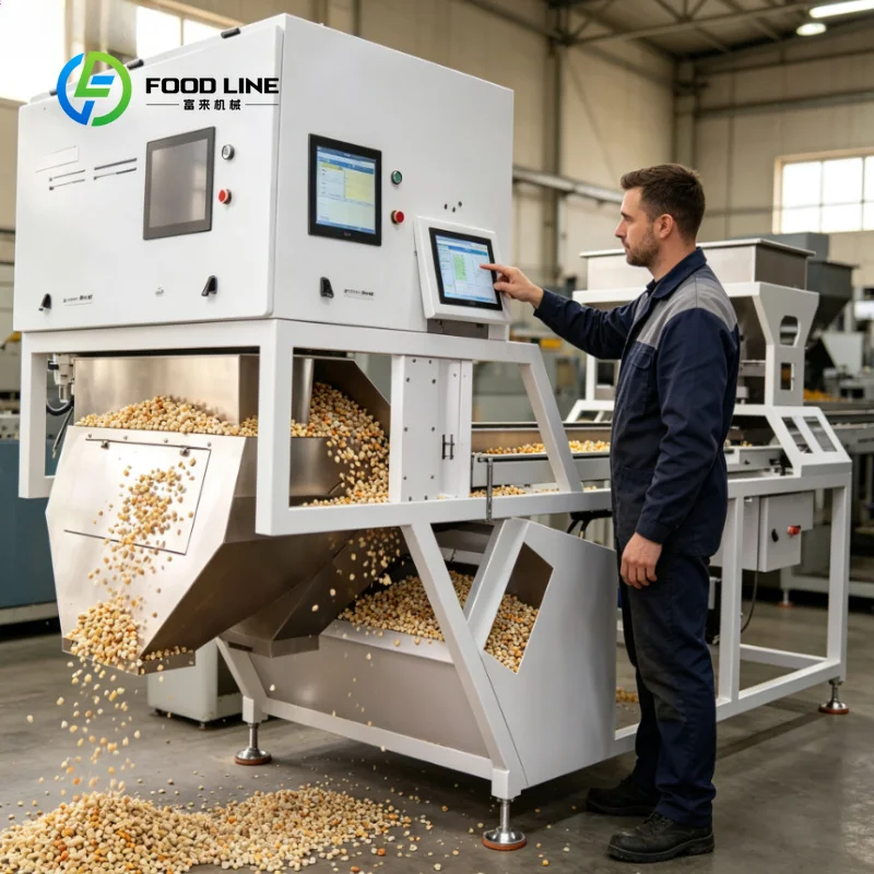 Customized Rice Grain Color Sorting Machine Grain Plastic Coffee Beans Peanuts Colour Sorting Removal Grain Color Sorter