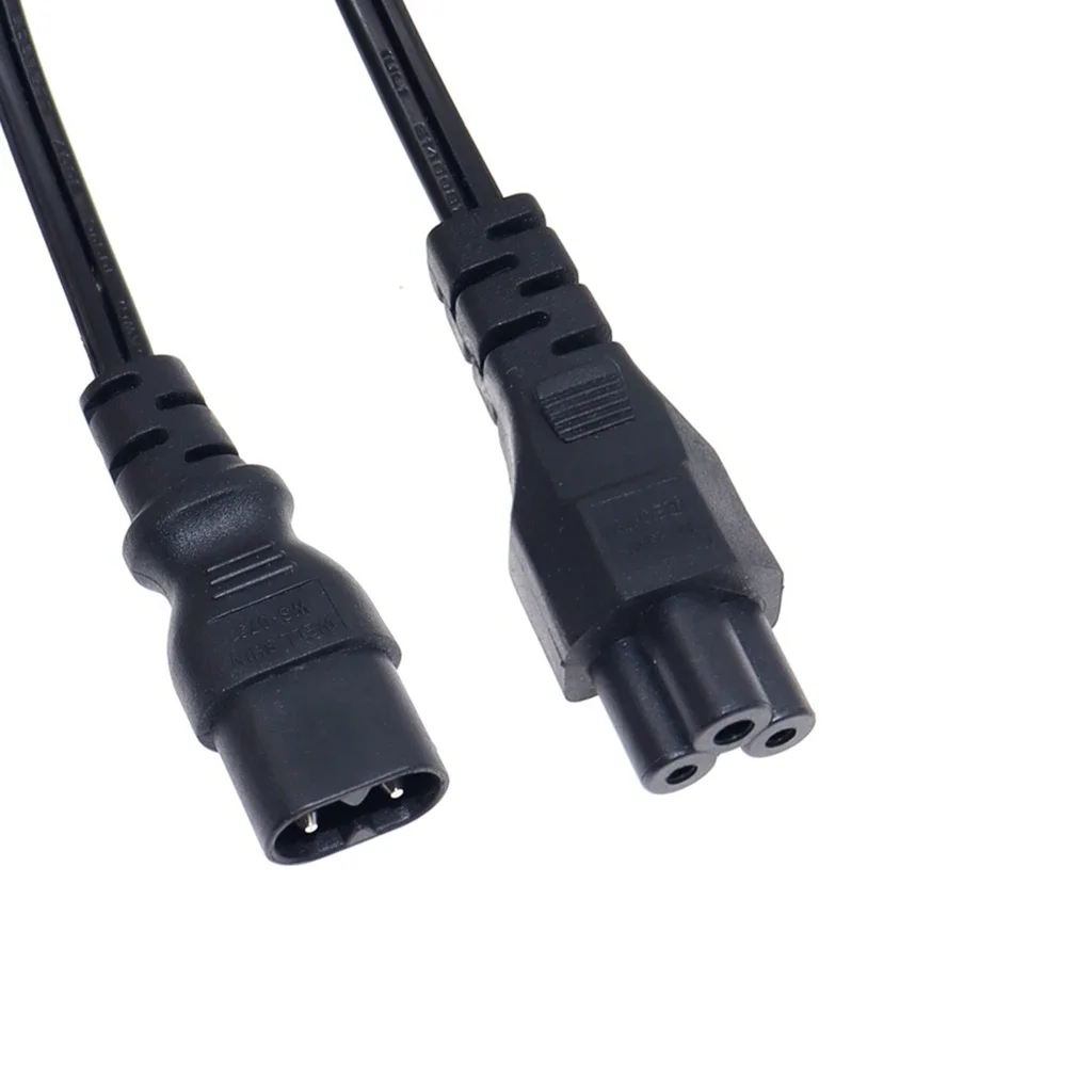 IEC 320 C5 to C8 Power Lead Cord, C8 Male to C5 Female IEC320 Extension Cord,  Convert C7 and C6 Adapter Connector Cable