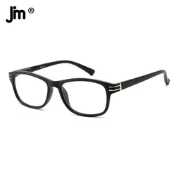 JM 2022 Square Blue Light Reading Glasses for Men Women Spring Hinge Vintage Reading Glasses UV400