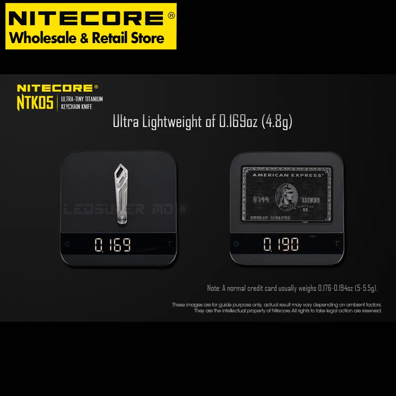 Nitecore NTK05 Ultra-Tiny Titanium Keychain Artistic Tool for EDC