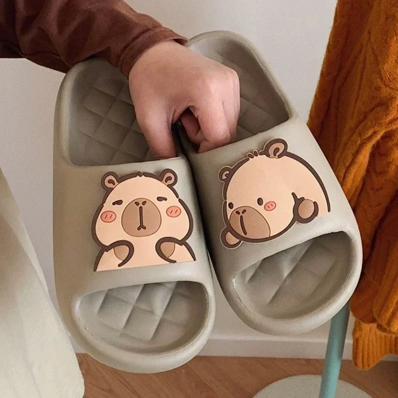 Capybara Slipper Women Cute Cloud Sandals Summer Flip Flops Beach Slides House Casual Room Home Shoes Kawai Flat Female Eva Men