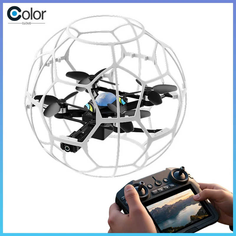 

New V51 Professional Football Rc Drone For Competition Wifi Fpv Helicopter Brushless Fixed Height Rc Flying Ball Toys Gifts 4drc
