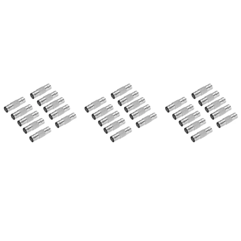 

AT44-30Pcs BNC Female to BNC Female CCTV Camera Adapter Прямой разъем для системы CCTV Серебристый
