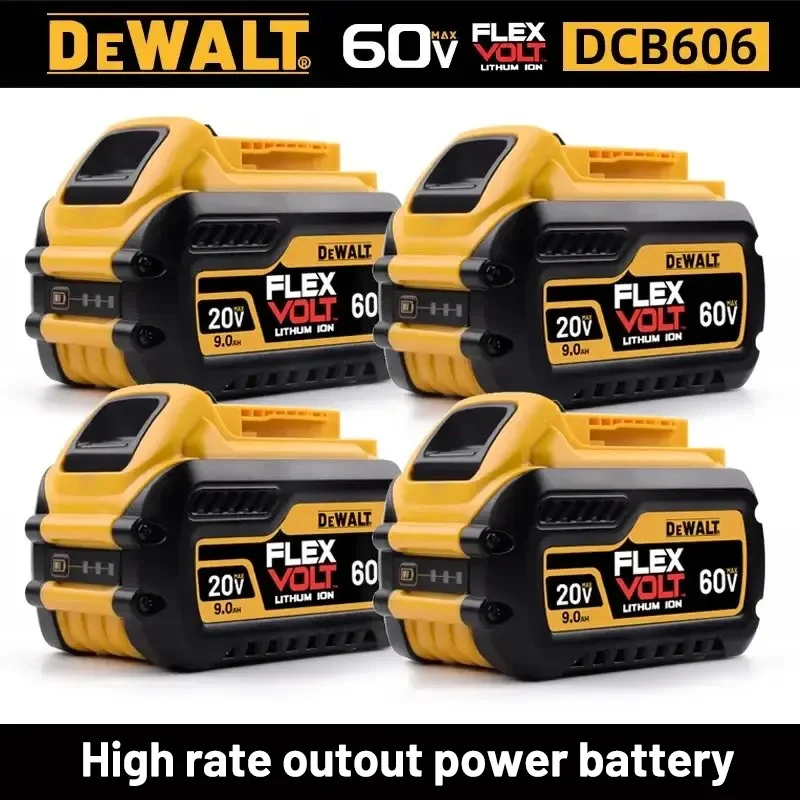 100% Original Dewalt 9.0Ah 20V/60V Power Tool Battery DCB206 DCB205 DCB200 DCB203 For Dewalt Power Tool Air Transport