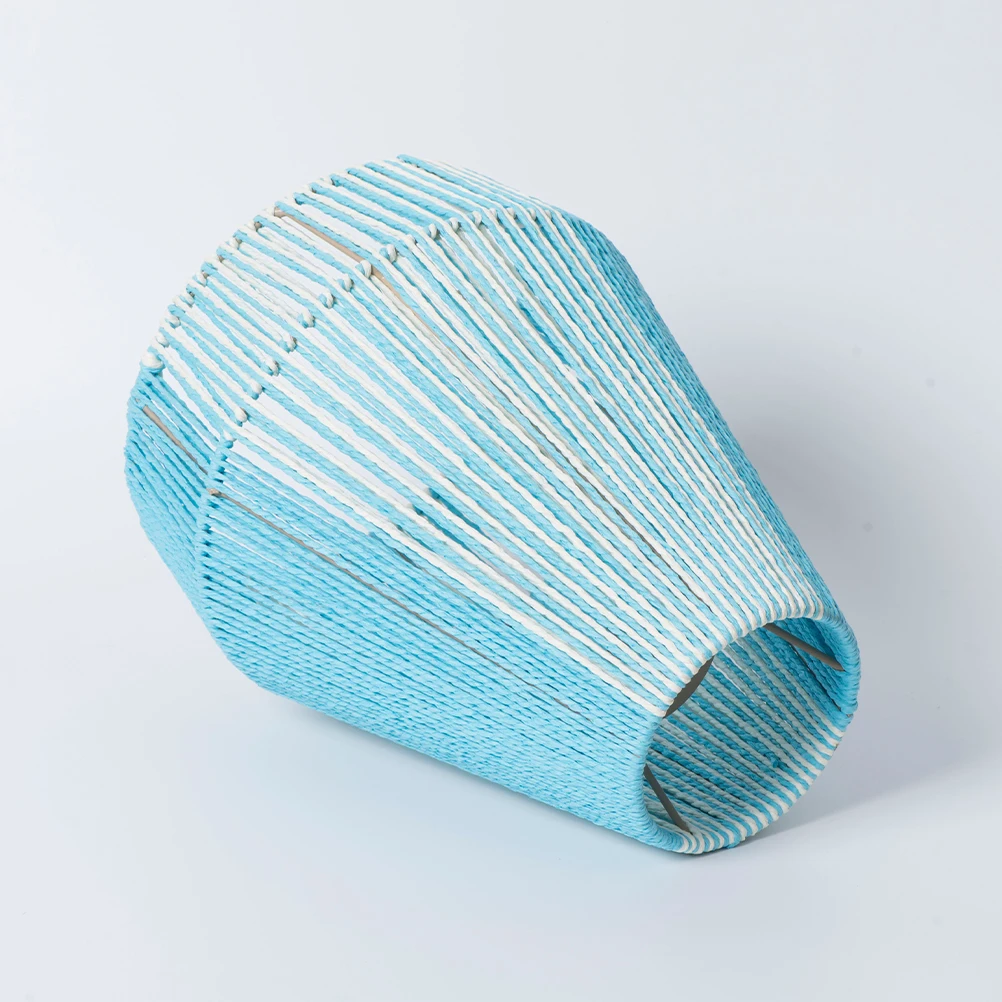 

Богемный тканый абажур из натуральной бумажной веревки, дизайн для потолочной люстры, подвесной светильник, декоративное внутреннее настенное освещение