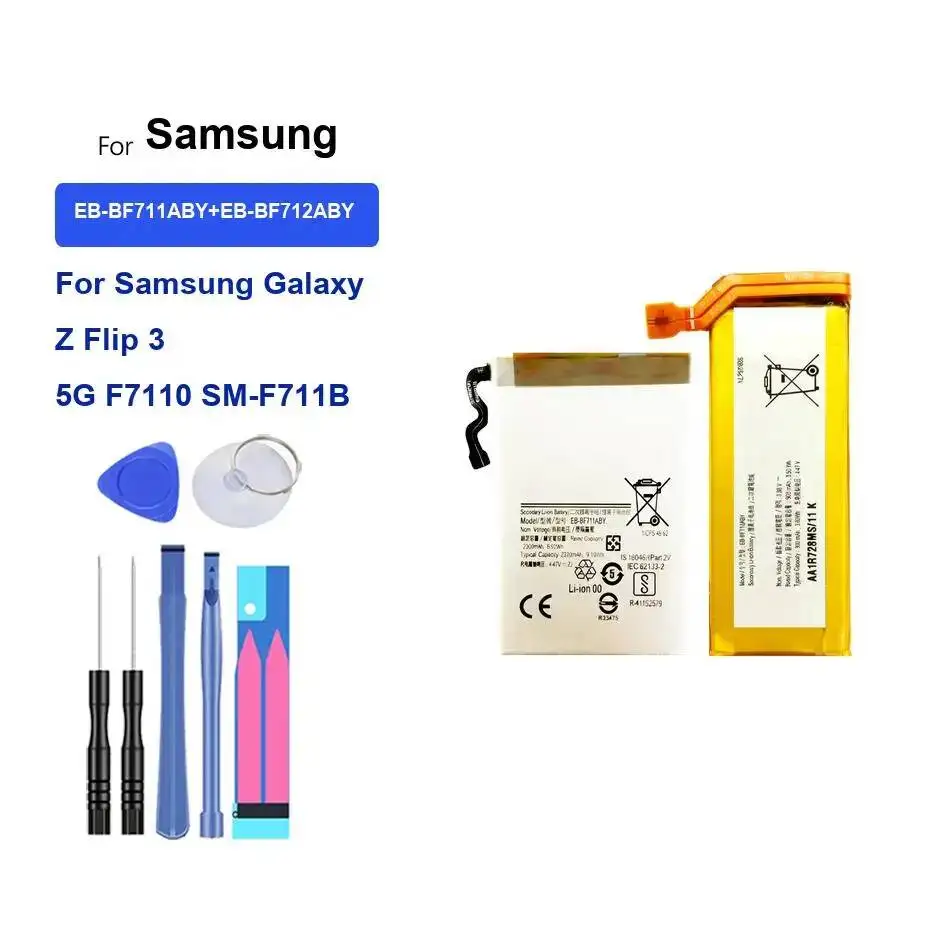 

Nan EB-BF711ABY+EB-BF712ABY High-Capacity Premium Replacement Mobile Phone Battery For Samsung Galaxy Z Flip 3 5G F7110 SM-F711B