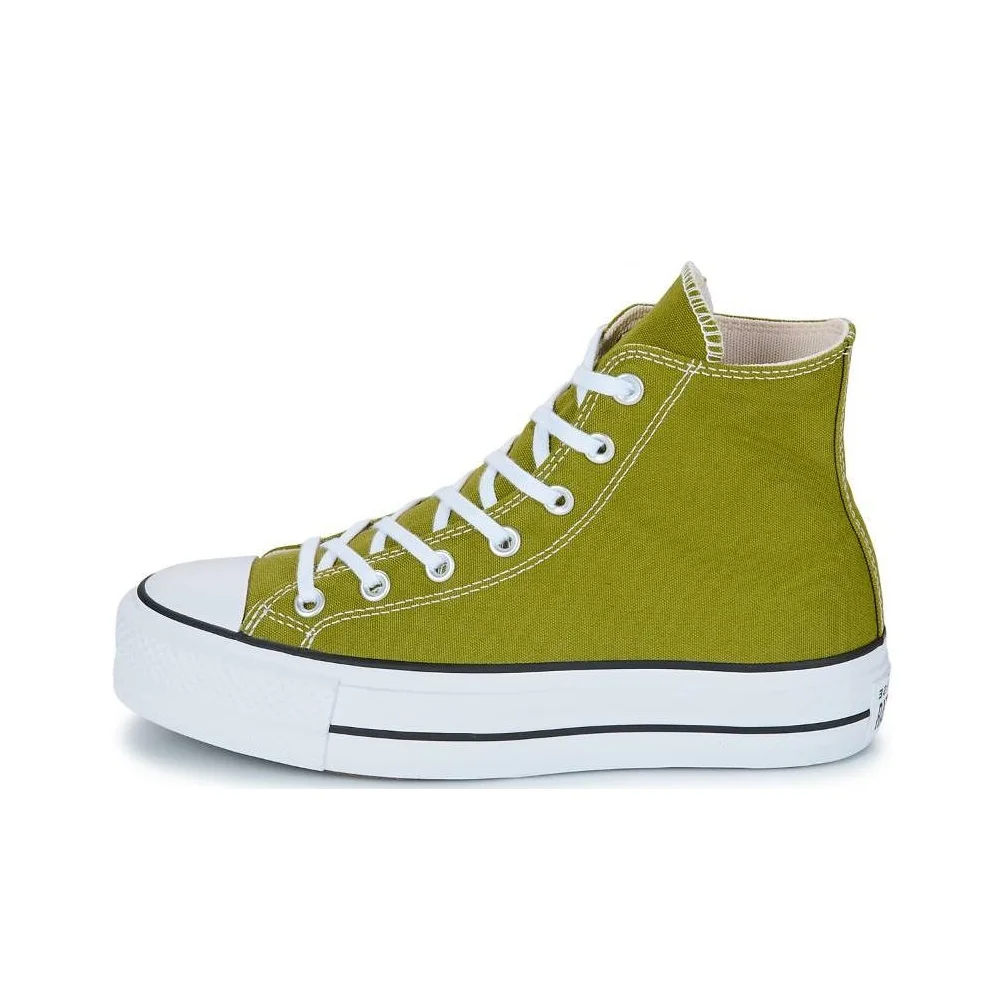 Converse Chuck Taylor All Star Lift Abrasion Resistant High top Canvas Shoes Women's Green A08286C