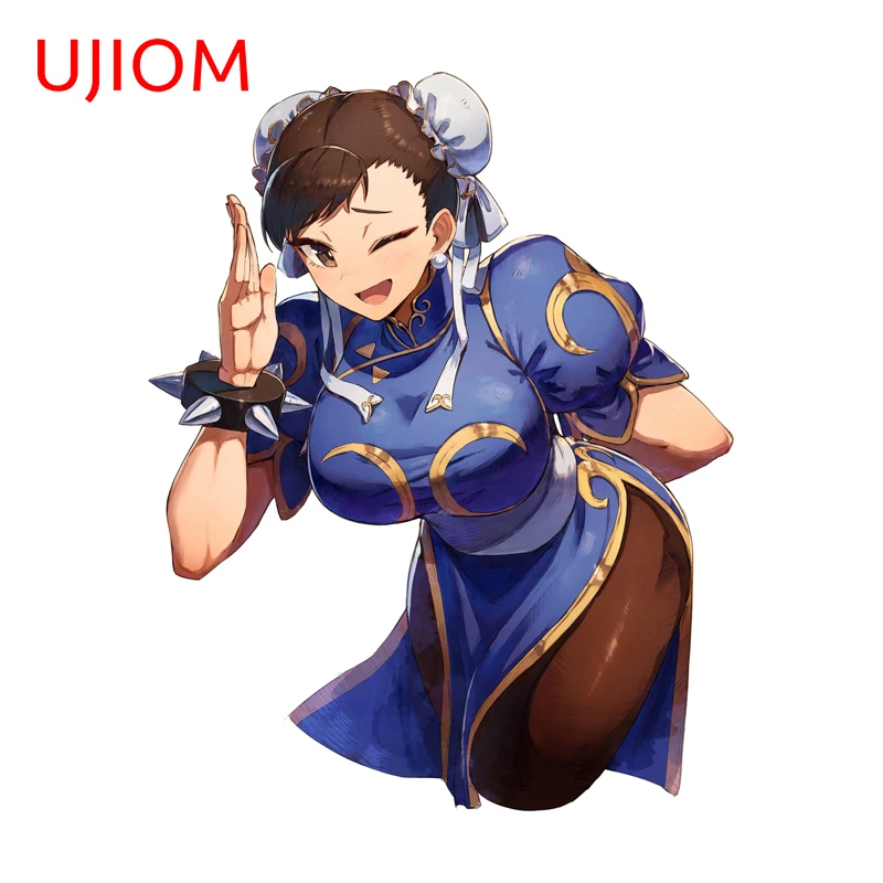 UJIOM Fighter Chunli Huge Wall Sticker Mariage Vestibulec Occlusion Scratch Adhesive Decal Baby Nursery Room Decorations