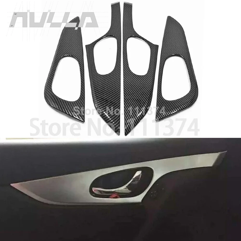 

Карбоновая внутренняя дверная ручка, крышка чаши для Nissan Qashqai J11 2015 2016 2017 2018 2019 2020, аксессуары для отделки из АБС-пластика Rog