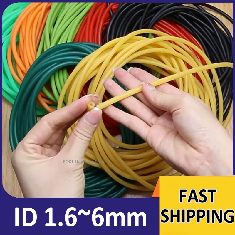 

High quality Latex Rubber Hose multi-color high Elasticity Rubber Band tension band ID 1.6~6mm toy fishing gear accessories