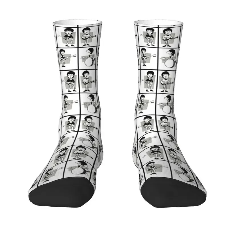 Y2K Fun Men\'S Heavy Metal Rock The Beatle Dress Unisex Comfortable Warm 3D Printed Crew Socks