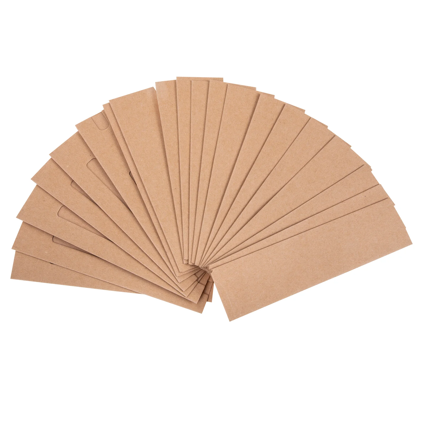 20 Pcs Kraft Paper Pen Case Packing Sleeve Tubes Packaging Office Accessories Single Bag Small Brown Bags Gift Wrapping Sleeves