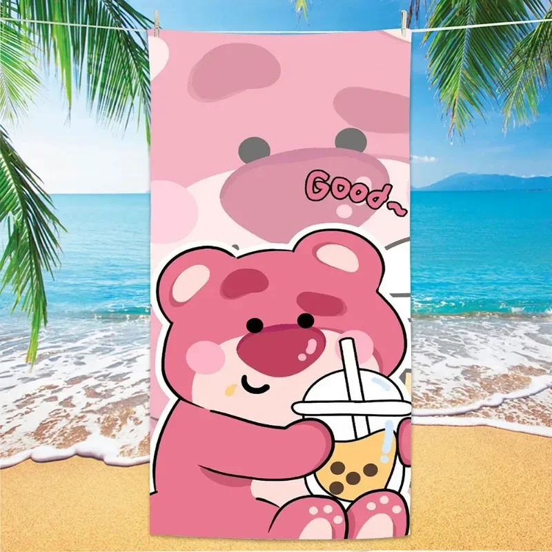 Lotso urso cobertor anime toalha de praia adulto banheiro chuveiro sala de viagem banheira decoração ginásio toalha acessórios toalha de praia