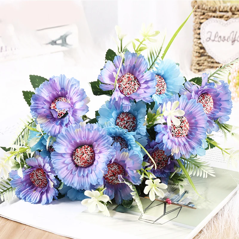 Artificial Gerbera Daisy Flower Artificial Flower Sunflower Home Garden Party Wedding Decoration Shooting Props Home Decoration