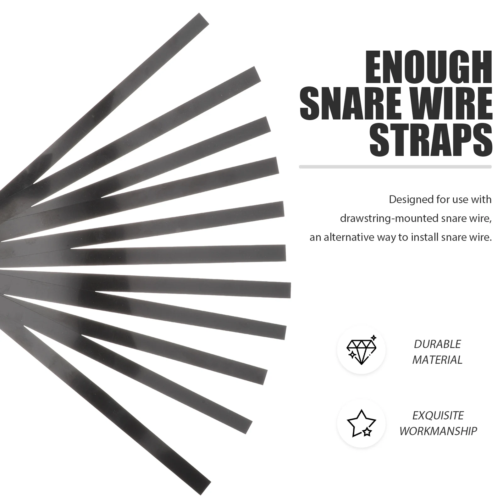 

20 Pcs Drum Strings Snare Sling Strap Wire Mounting Harness Belt Straps Replacement Parts