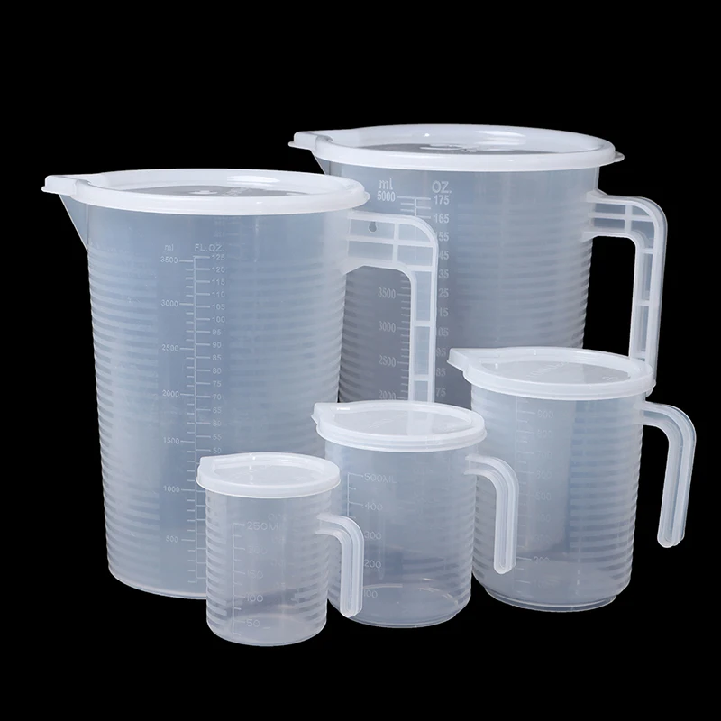 Hot sale 1Pcs Plastic Liquid Measuring Cup Jug Pour Spout Surface With Lid Measuring Tool