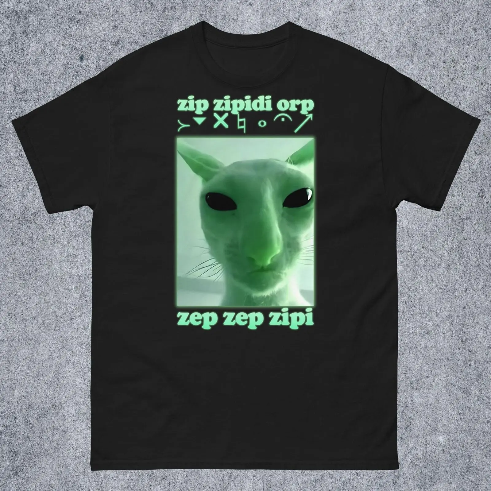 

Мужская футболка с забавным инопланетным котом и пуговицами - шприц, мозг, лотерейный чай | Веселая подарочная рубашка, забавный и забавный топ