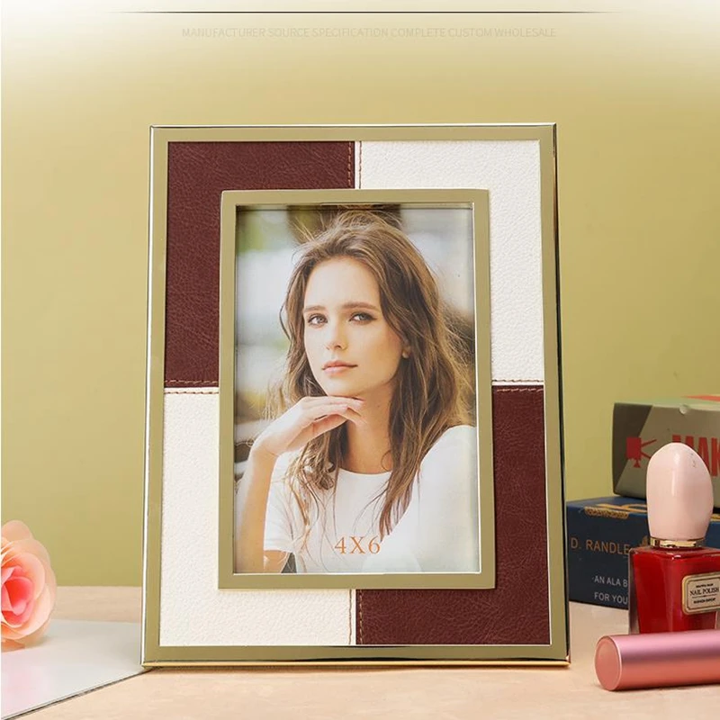 New 3/ 6/7 inches golden Metal Pictures Frame  photo frames Photocard Holder for room  Decoration