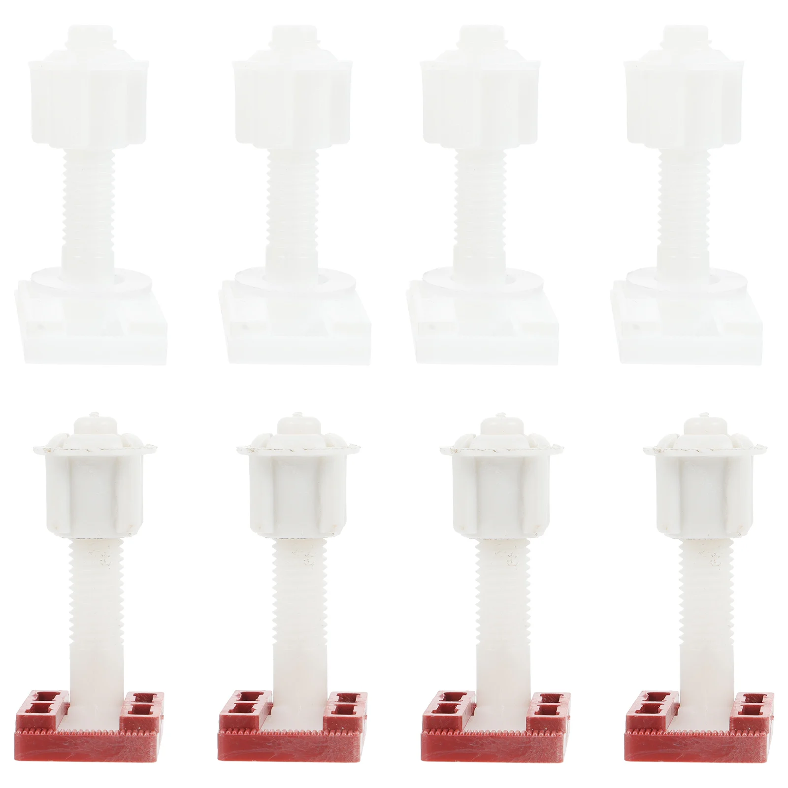 

6 Sets Toilet Seat Screws 3.6cm 4cm 5cm Plastic Hinges Bolts Cover Replacement Parts Accessories Suitable Most Toilets Bathrooms