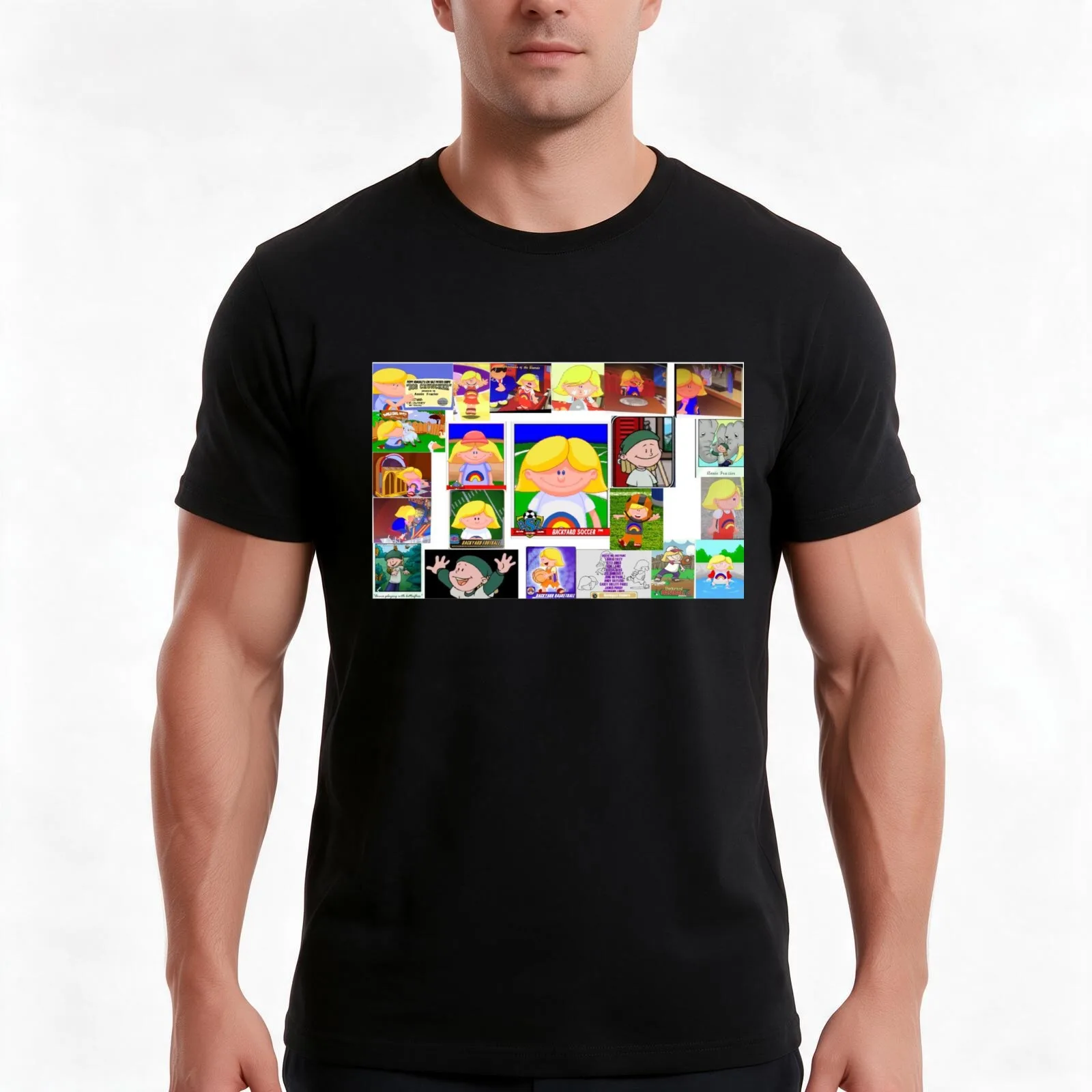 Annie Frazier collage T-Shirt Summer Casual Cotton Tee Oversized Streetwear Tops Vintage Graphic Print Unisex Men Women