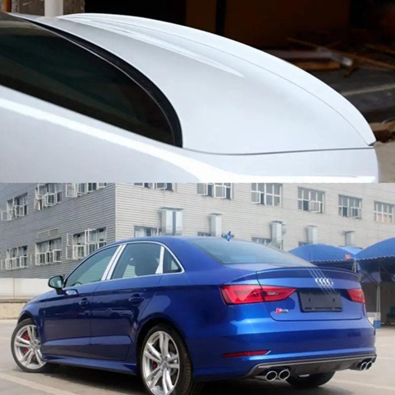 High Quality ABS Plastic Carbon fiber look Color Rear Spoiler Wing For Audi A3 S3 Sedan 4 Doors 2012 2013 2014 2015 2016 2017