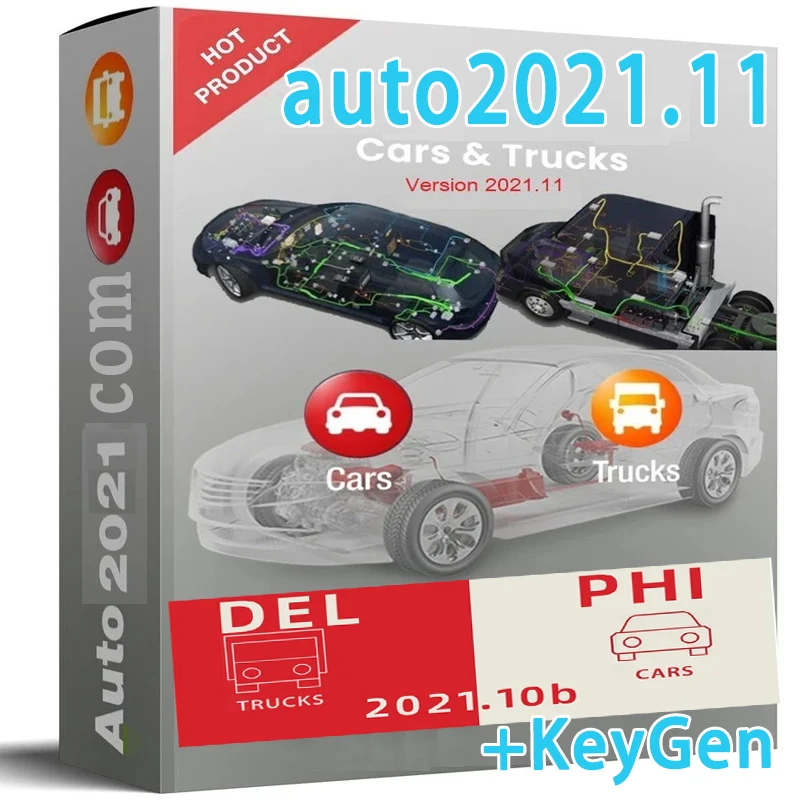 Herramienta de diagnóstico automotriz 2024 com + Delphis 2021.10b con keygen + W0W 2021,11, Software DS 5,0012 OBD2, Compatible con Bluetooth, 150