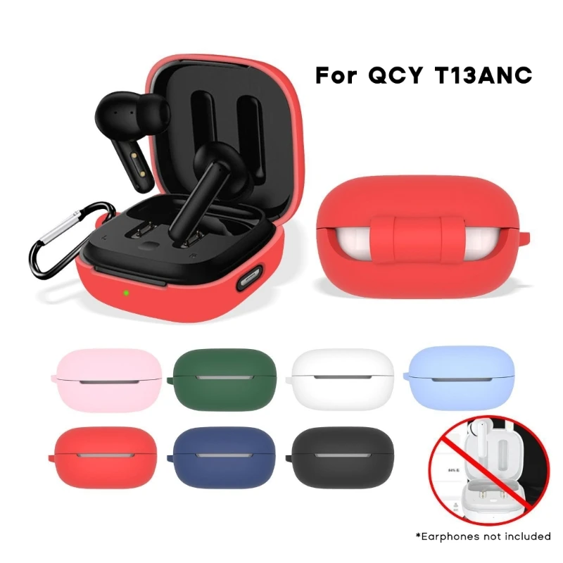 Per QCY T13ANC Cover per auricolari in Silicone tinta unita QCY T13ANC scatola di accessori per auricolari Dropshipping