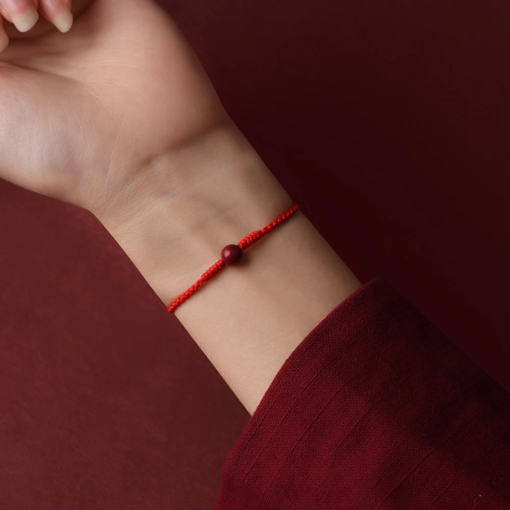 تميمة سوار من سلسلة حمراء مصنوعة يدويًا للحماية، أساور مطابقة من خرز الزنجفر قابلة للتعديل للأزواج وأفضل الأصدقاء