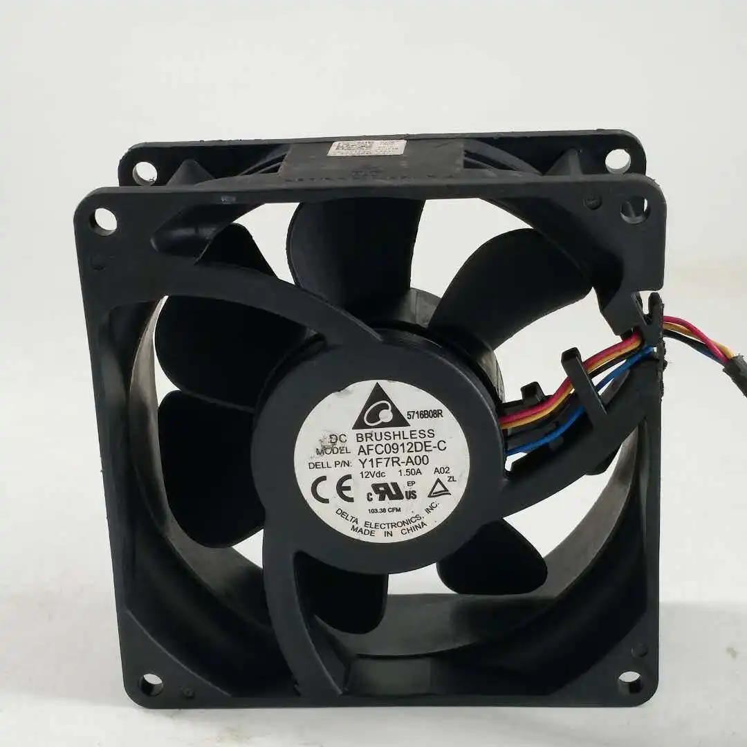Ventilateur de serveur Delta AFC0912DE-C 12V 1.50A 9038 9cm 4 fils PWM à contrôle de température pour ordinateurs