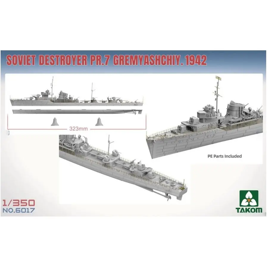 

TAKOM 6017 масштаб 1/350, советский разрушитель PR.7 Gremyashchiy 1974, сборная модель, комплект на заказ, Коллекционная детская игрушка, подарок на день рождения