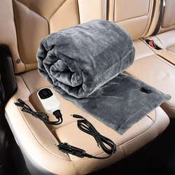 Heated Car Blanket 12-Volt Electric Blanket for Car Truck SUV or RV Portable Heated Throw Warm Blanket for Camping Washable