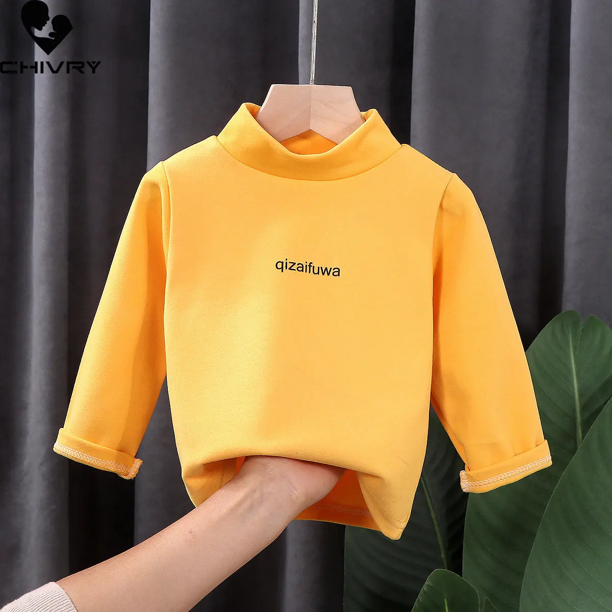 Kids T-Shirts New 2023 Spring Autumn Boys Girls Kids Letter Bottoming Shirt Tops Children Turtleneck Long Sleeve Casual T-shirts