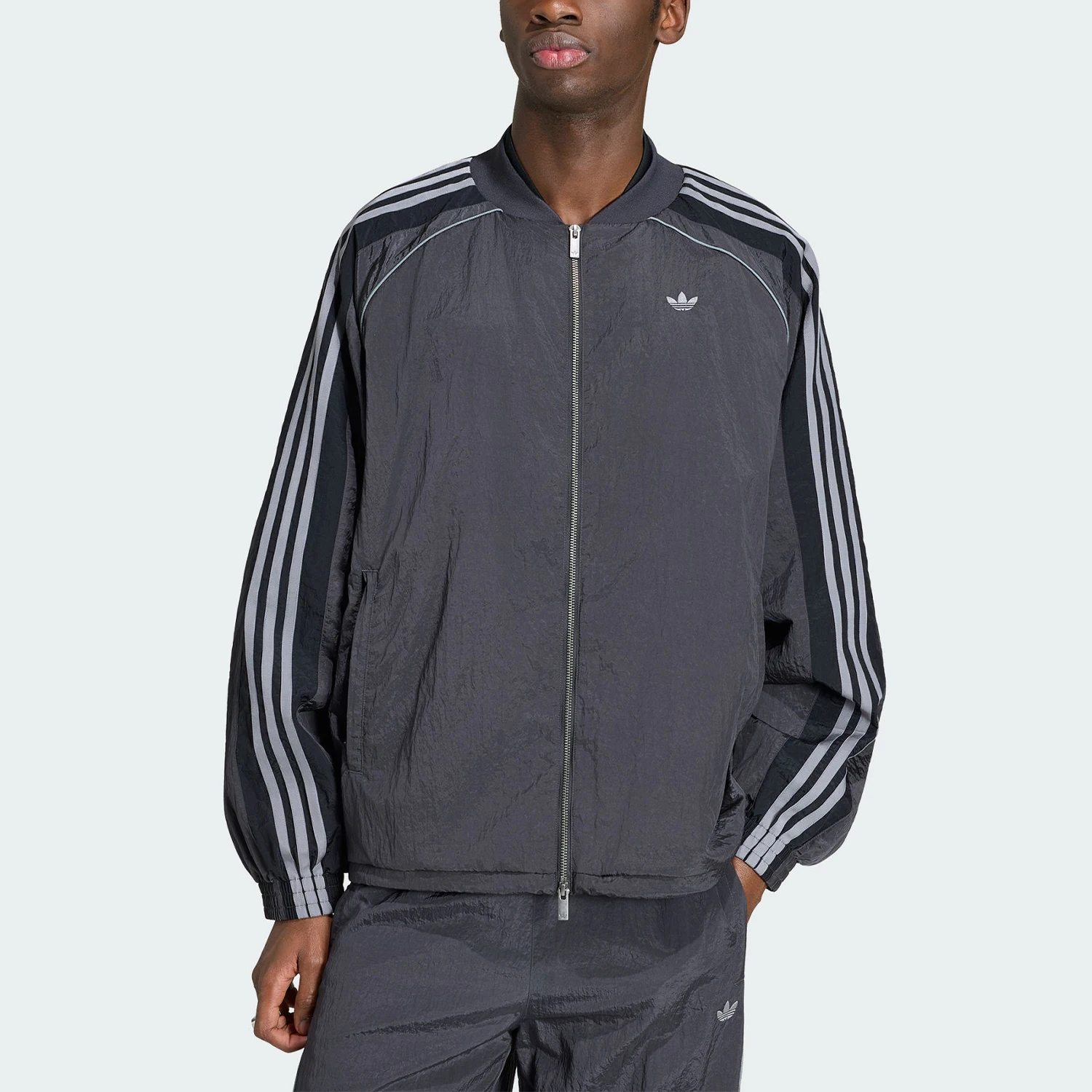 Adidas genuine clover men's commuting casual loose zipper jacket KX4831