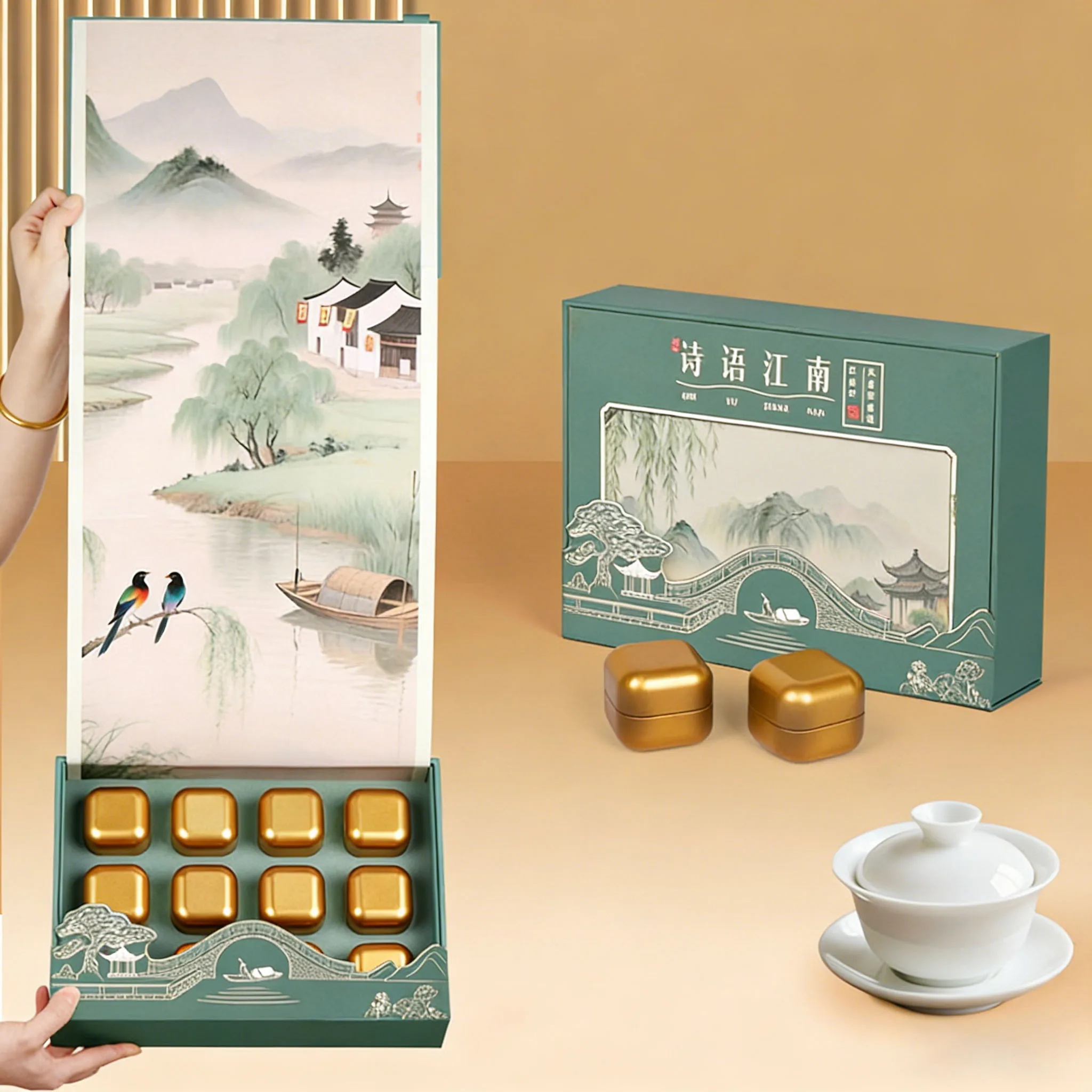 

Premium Custom Tea Gift Box Jasmine Piaoxue Moisture-Proof Sealed Storage Jar Gift For Tea Lovers