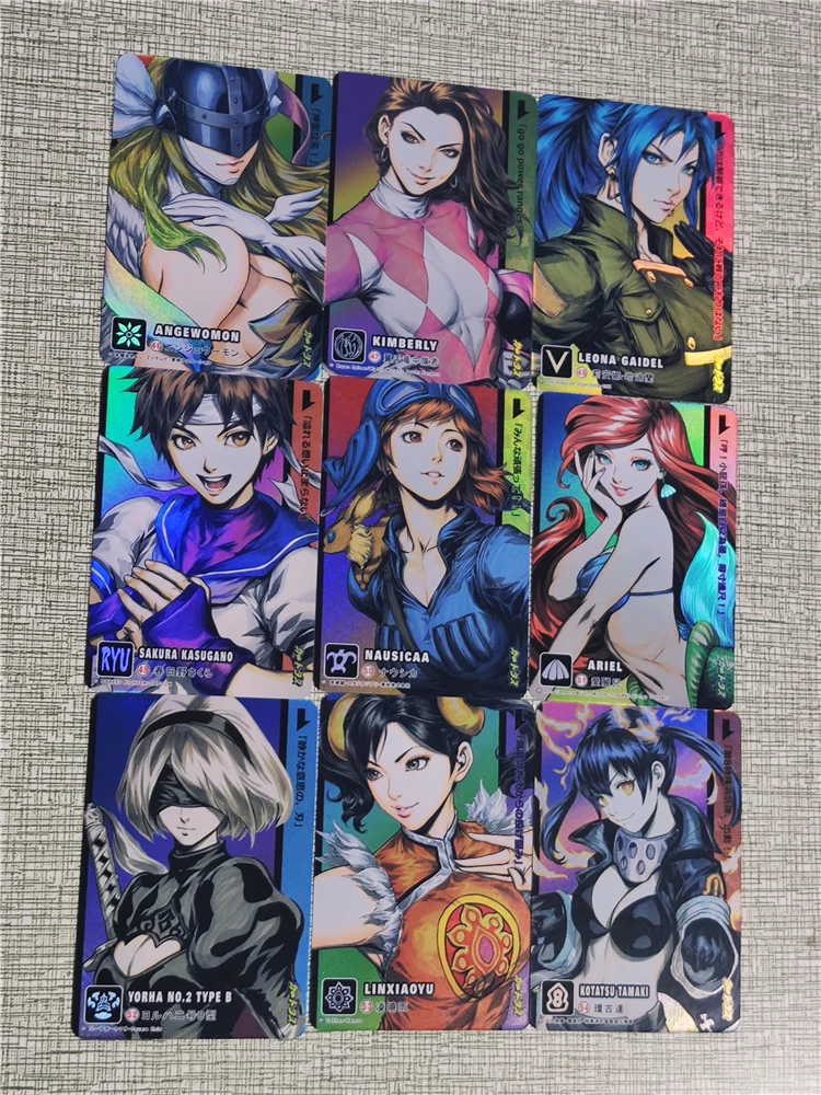 Carte Flash de la Série Goddess Japonaise, 9 Pièces, Nouvelle Collection d'Anime Digimon Adventure Angewomon de la Cinquième Génération, Action Rick