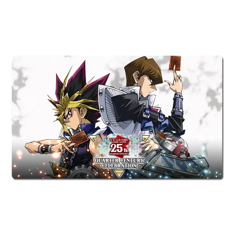 

YuGiOh 25th Anniversary Tin TCG CCG Коврик для торговых карточных игр Настольный игровой коврик для игр Коврик для мыши Бесплатная сумка 60x35 см