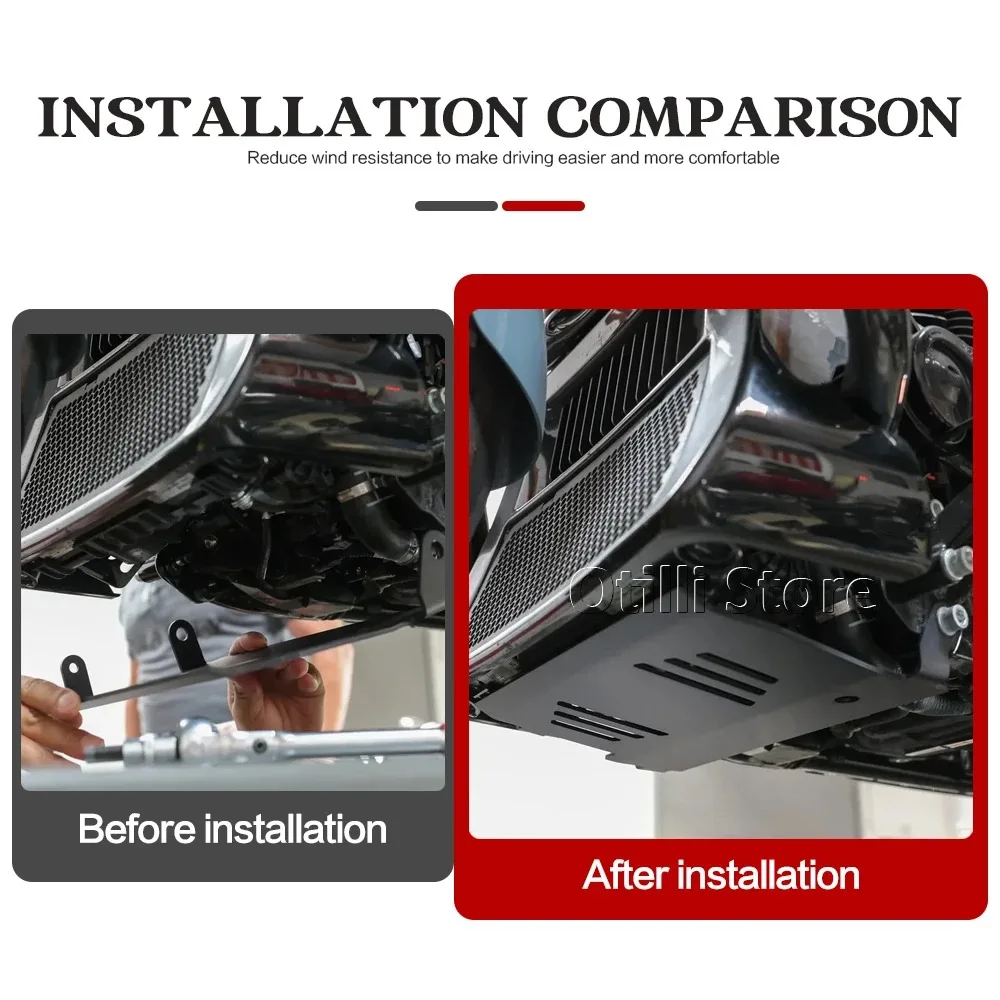 Picture 4: Motorcycle Accessories Lower Engine Protection For Road Glide FLTRX FLTRXSTSE Street Glide FLHX 2024 2025 Lower Skid Plate