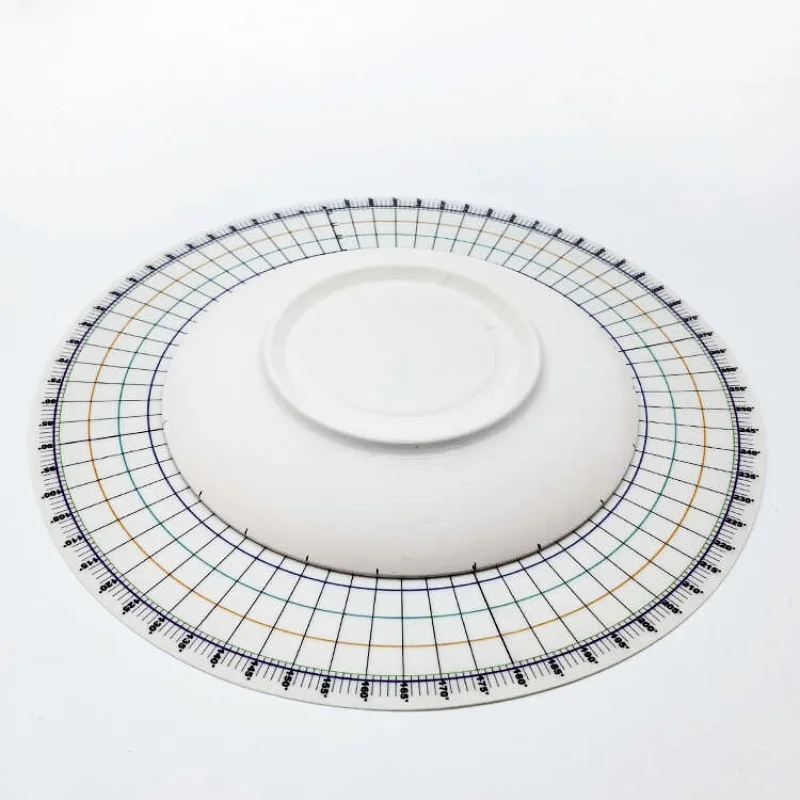 26cm Pottery Round Divider Circular Equal Parts Card Divider Ruler DIY Ceramic Underglaze Painted Auxiliary Pad Painting Tool