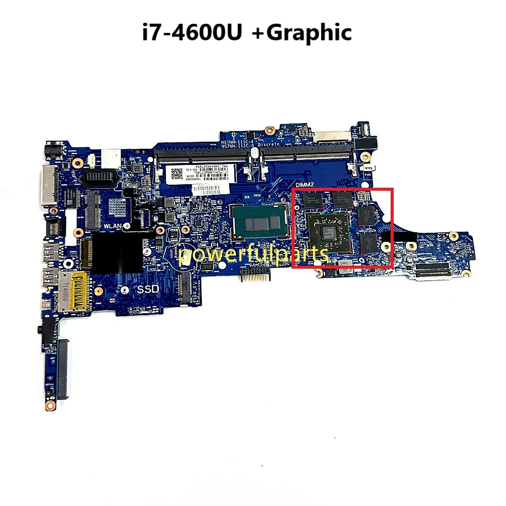 

For HP EliteBook 850 G1 840 G1 Motherboard 730809-601 6050A2559101 i7-4600U Cpu With Graphic On-Board Working Good